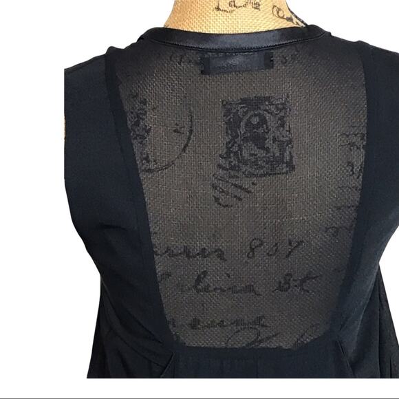 Clione Size Small Bubble Hem Sleeveless Top  Sheer Vintage Made in Korea - Picture 8 of 16